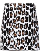 Sonia Rykiel Leopard Print Skirt - White