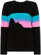The Elder Statesman Rambler Mountain Print Cashmere Sweater - Black