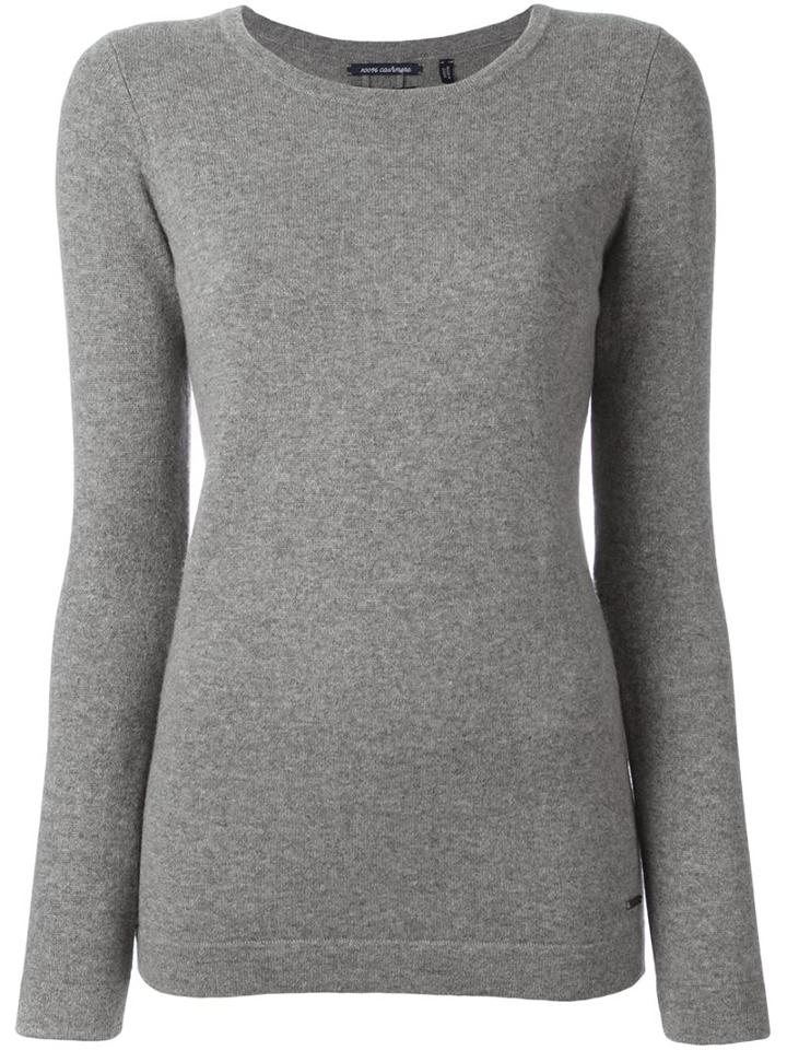 Woolrich Scoop Neck Jumper, Women's, Size: Small, Grey, Cashmere