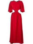 Ellery Cut-off Waist Long Dress, Women's, Size: 10, Red, Viscose/spandex/elastane