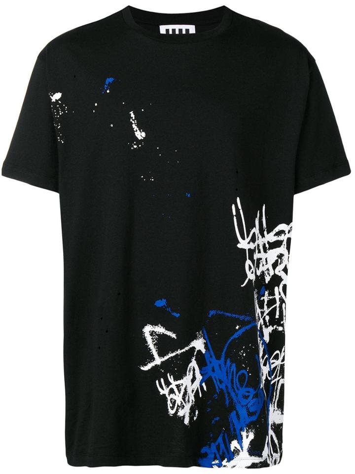 Les Hommes Urban Graffiti T-shirt - Black