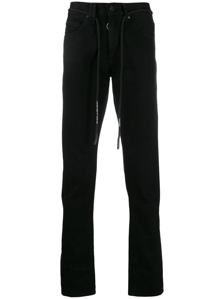 Off-white Embroidered Arrows Logo Trousers - Black