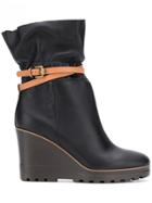 See By Chloé Belt Wrap Boots - Black