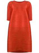 Pleats Please By Issey Miyake Flared Pleated Dress - Yellow & Orange