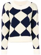 Sonia Rykiel Patterned Knit Jumper - Blue