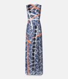 Christopher Kane Floor Length Tape Dress, Women's, Size: 42, Blue, Polyester/viscose