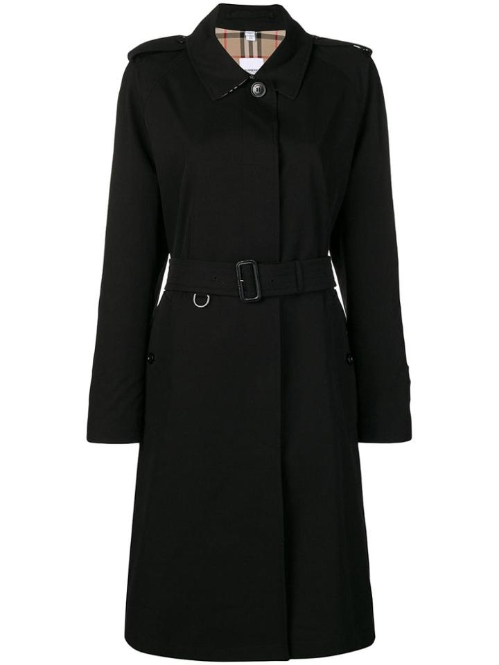 Burberry Single-breasted Trench Coat - Black