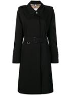 Burberry Single-breasted Trench Coat - Black