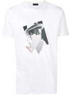 Diesel Black Gold T-shirt With Print And Patchwork - White