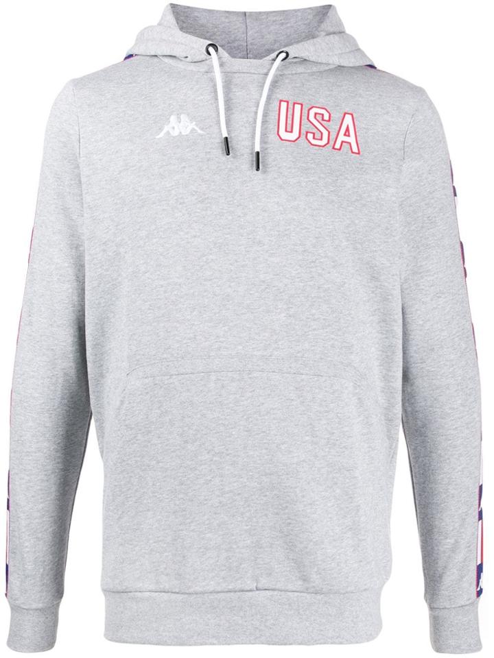 Kappa Usa Logo Hoodie - Grey