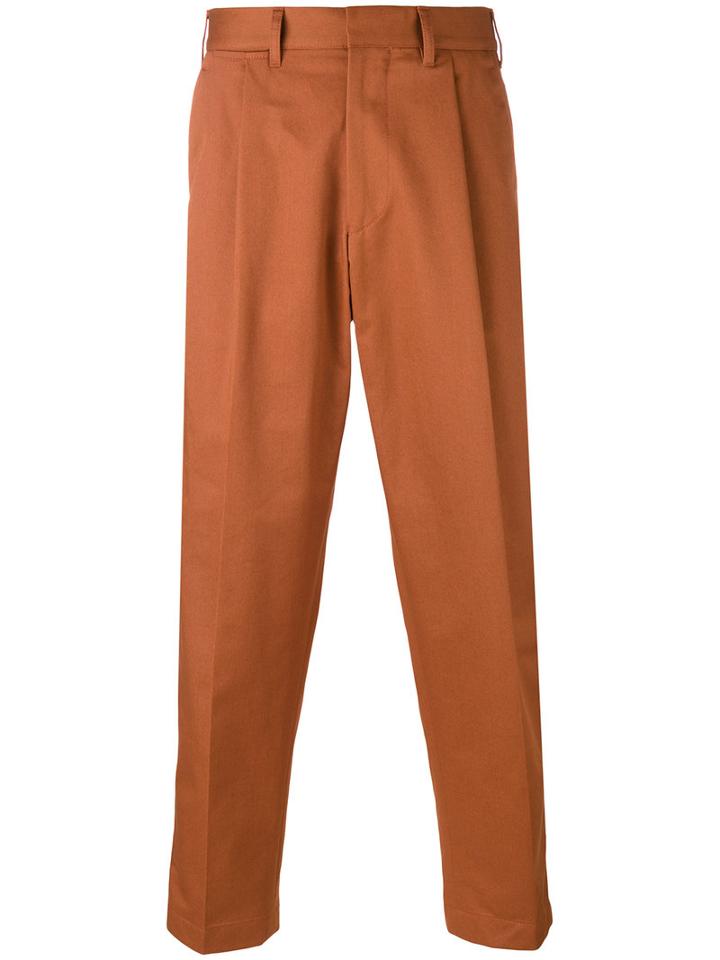 The Gigi - Craig Cropped Trousers - Men - Cotton - 48, Brown, Cotton