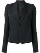 Rick Owens - One Button Blazer - Women - Cupro/viscose/virgin Wool - 48, Black, Cupro/viscose/virgin Wool