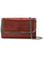 Stella Mccartney Falabella Shiny Dotted Chamois Wallet - Brown