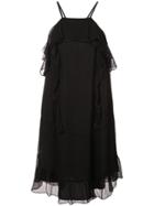 Rachel Zoe Ruffle Trim Dress - Black