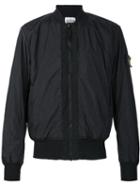 Stone Island Zip Up Bomber Jacket, Men's, Size: Medium, Black, Cotton/nylon/polyurethane