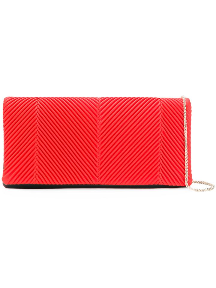 Giorgio Armani Ribbed Clutch Bag - Red