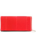 Giorgio Armani Ribbed Clutch Bag - Red