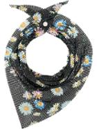 Paco Rabanne Floral Chainmail Neck Scarf, Women's, Black, Metal (other)