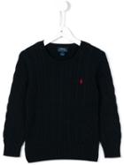 Ralph Lauren Kids Cable Knit Jumper, Boy's, Size: 12 Yrs, Blue