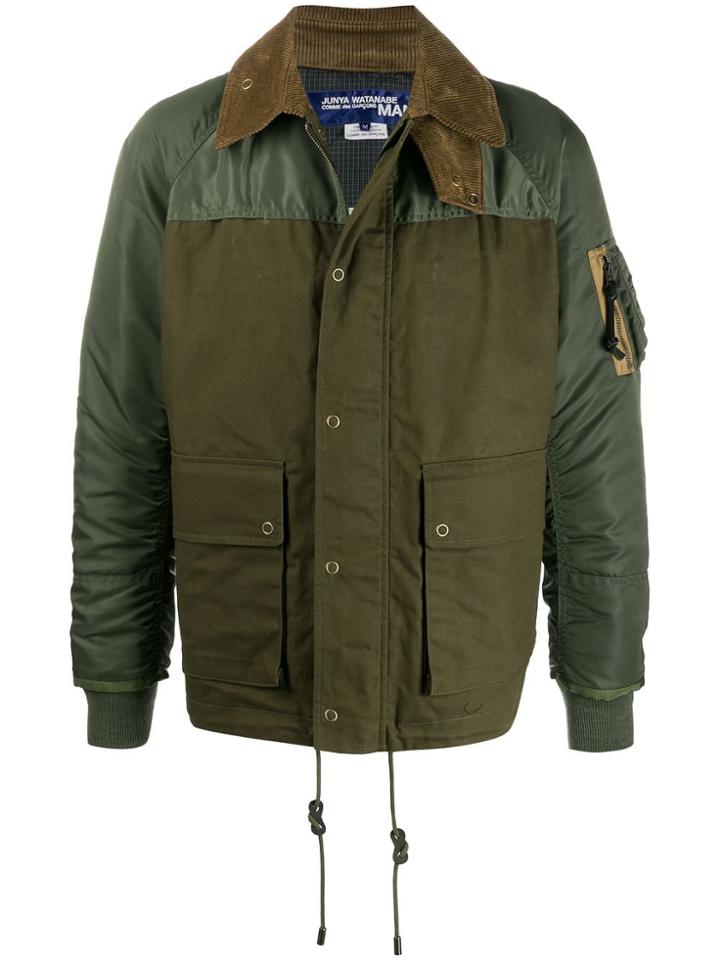 Junya Watanabe Man Two-tone Light Jacket - Green