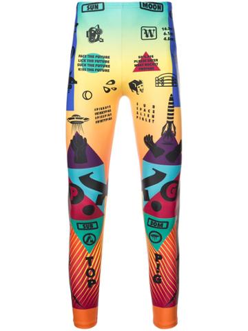 Walter Van Beirendonck P!g Face The Future Print Leggings -