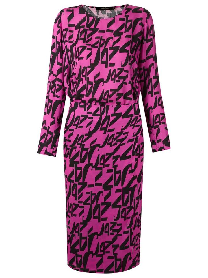 Andrea Marques Abstract Print Midi Dress, Women's, Size: 40, Pink/purple, Viscose