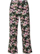 Giuseppe Di Morabito Cropped Floral Trousers - Black