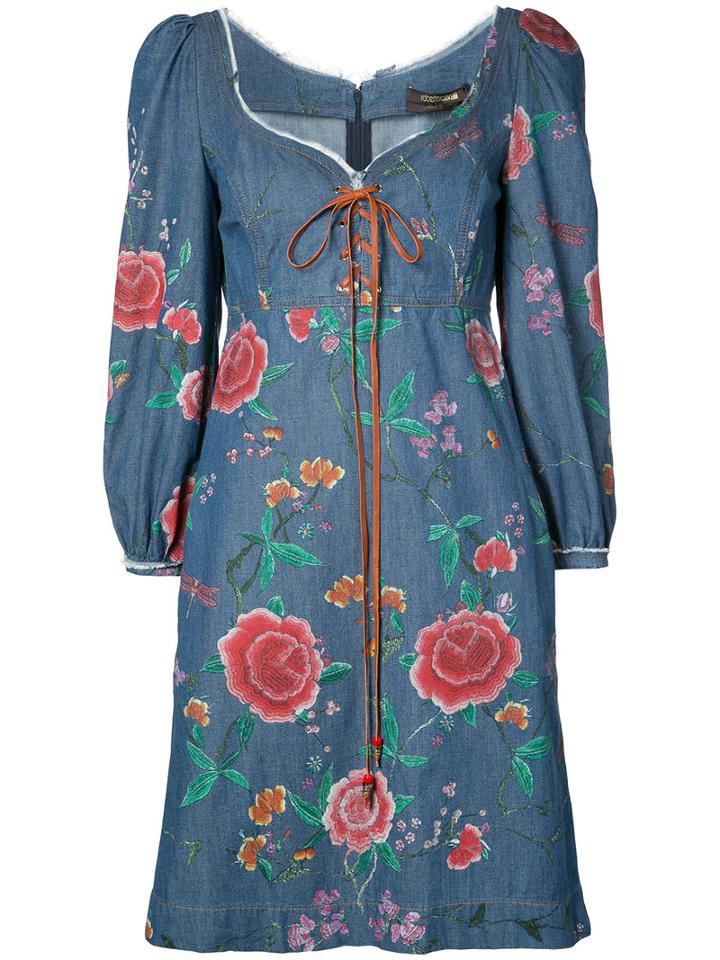 Roberto Cavalli - Denim Dress - Women - Cotton - 42, Women's, Blue, Cotton