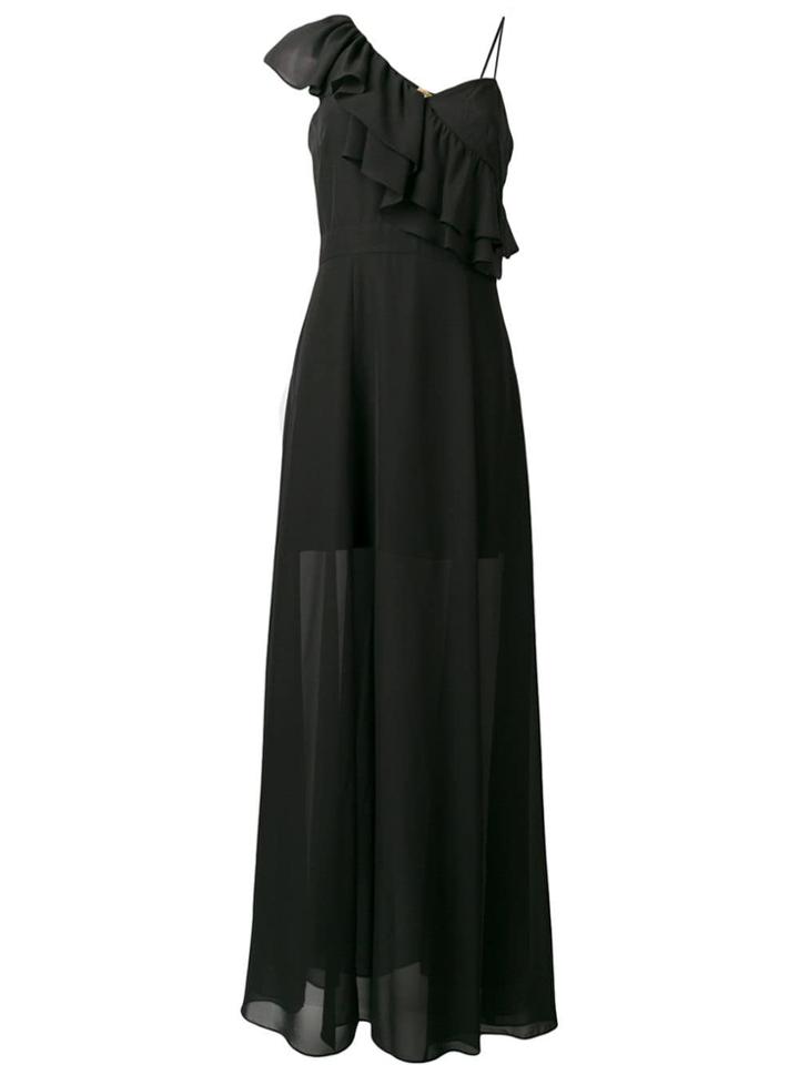 Liu Jo Asymmetric Flared Maxi Dress - Black