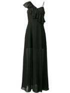 Liu Jo Asymmetric Flared Maxi Dress - Black