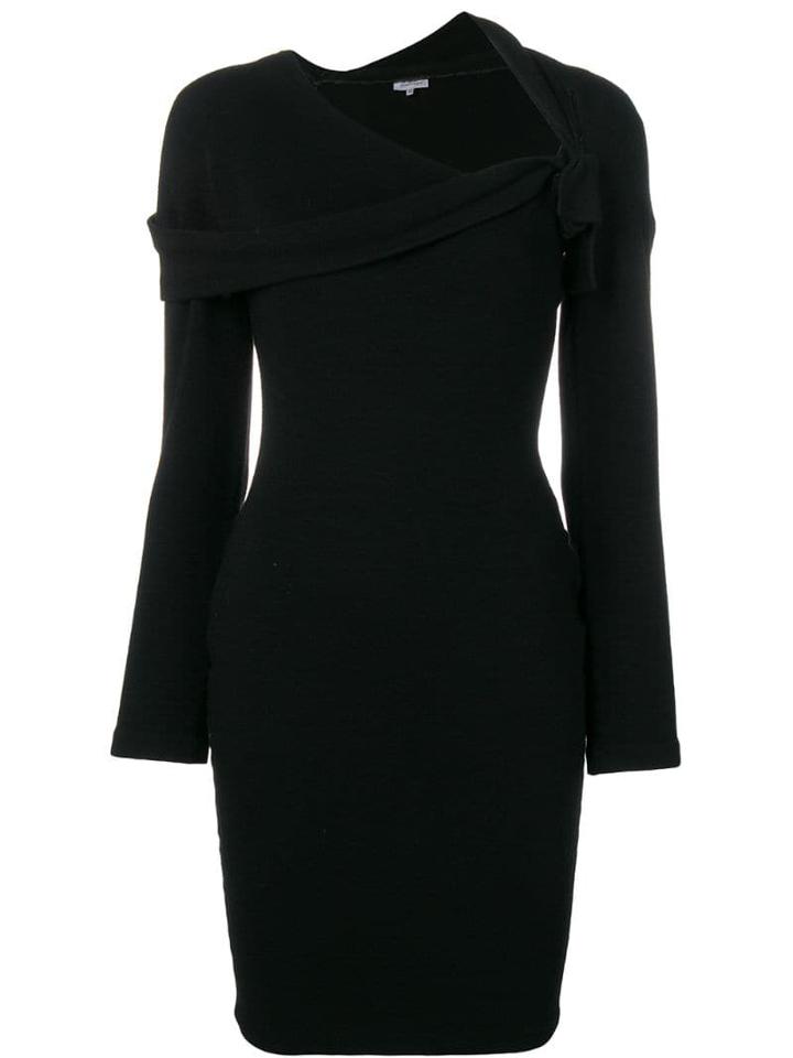 Romeo Gigli Pre-owned Draped Neck Dress - Black