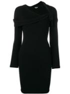 Romeo Gigli Pre-owned Draped Neck Dress - Black