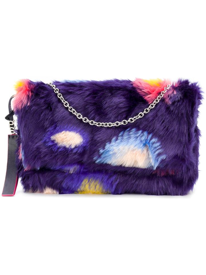 Ps By Paul Smith Faux Fur Circle Print Shoulder Bag - Blue