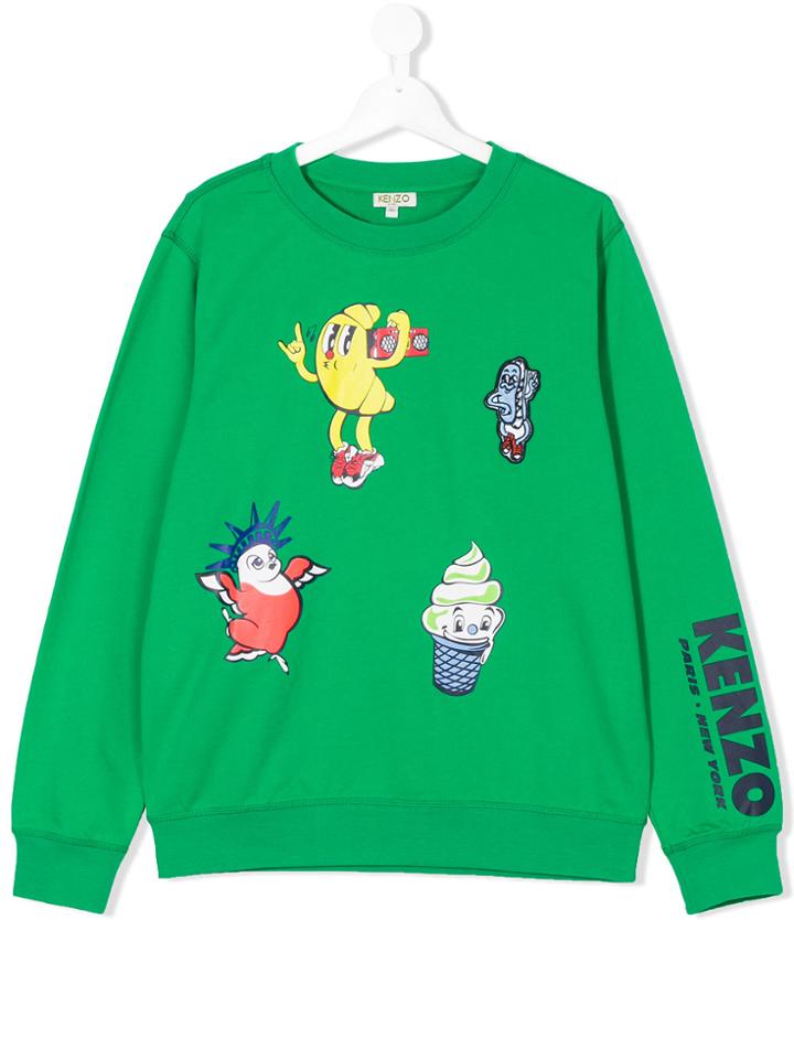 Kenzo Kids Multi-printed Sweatshirt - Green