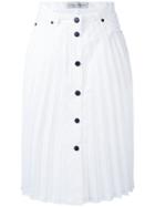 Veronique Branquinho - Pleated Button-up Skirt - Women - Cotton/polyester - 40, White, Cotton/polyester