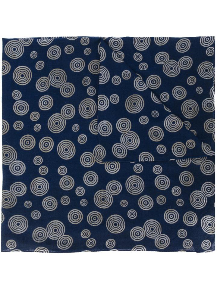 Golden Goose Deluxe Brand Swirl Embroidered Scarf - Blue