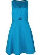 Zac Zac Posen Cut Out Detail Dress, Women's, Size: 8, Blue, Polyester/triacetate