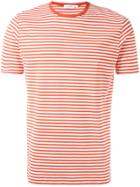 Sunspel Fine Stripe T-shirt - Red