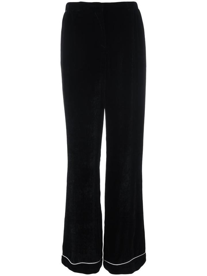 Alberta Ferretti Wide-leg Trousers, Women's, Size: 40, Black, Rayon/silk