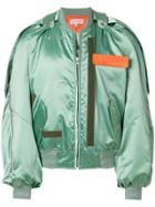 Walter Van Beirendonck Satin Bomber Jacket - Green