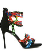 Dsquared2 Ariel Sandals, Women's, Size: 36, Black, Suede/leather/polyamide