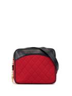 Chanel Pre-owned Diamond Quilted Logo Charm Belt Bag - Red
