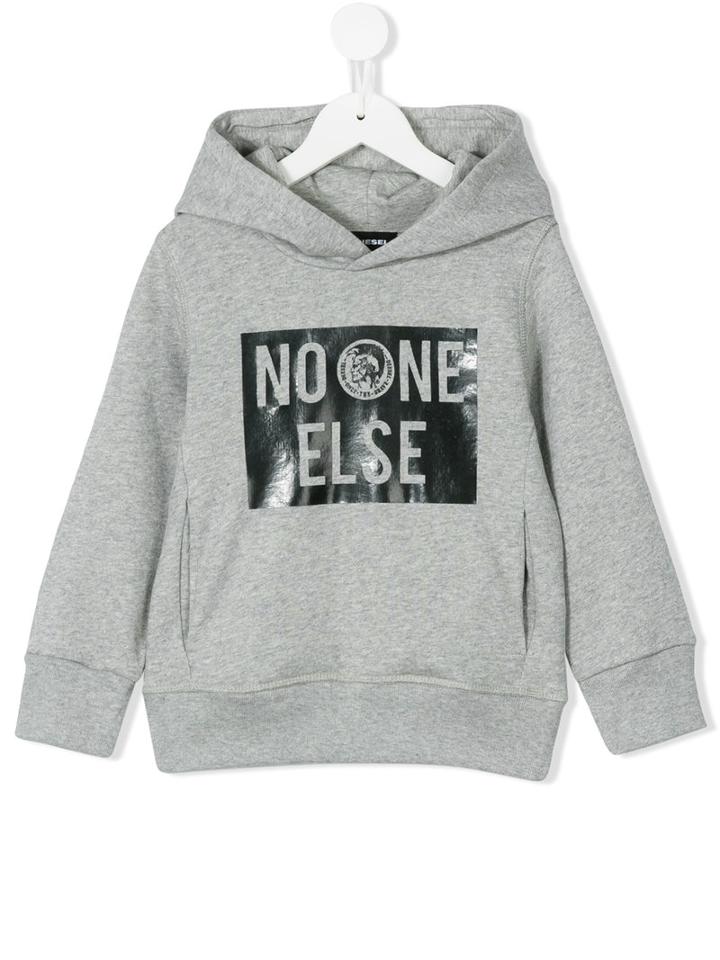 Diesel Kids - No One Else Sweatshirt - Kids - Cotton - 8 Yrs, Boy's, Grey