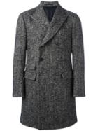 Ermenegildo Zegna Double Breasted Coat, Men's, Size: 50, Grey, Wool/alpaca/mohair/cupro