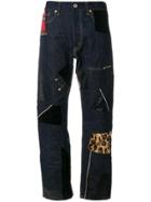 Junya Watanabe Comme Des Garçons Patch Detail Jeans - Blue