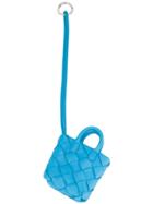Bottega Veneta Intrecciato Weave Bag Charm - Blue