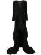 Paule Ka Long-sleeve Maxi Dress - Black