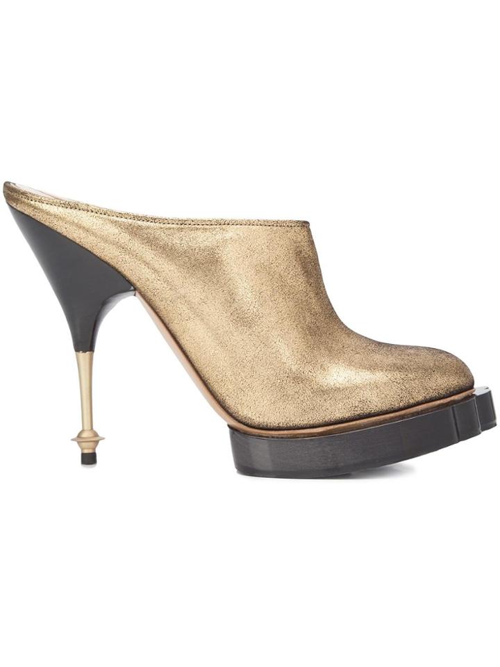 Vivienne Westwood 'animal' Mules - Metallic