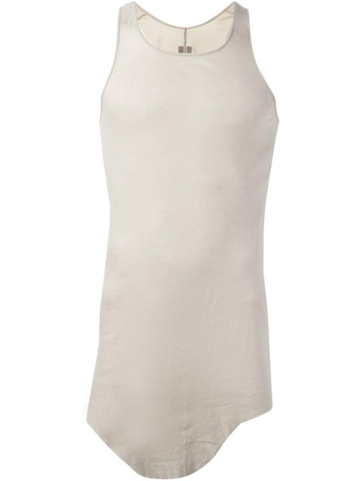 Rick Owens Ribbed Tank Top, Men's, Size: L, Nude/neutrals, Cotton
