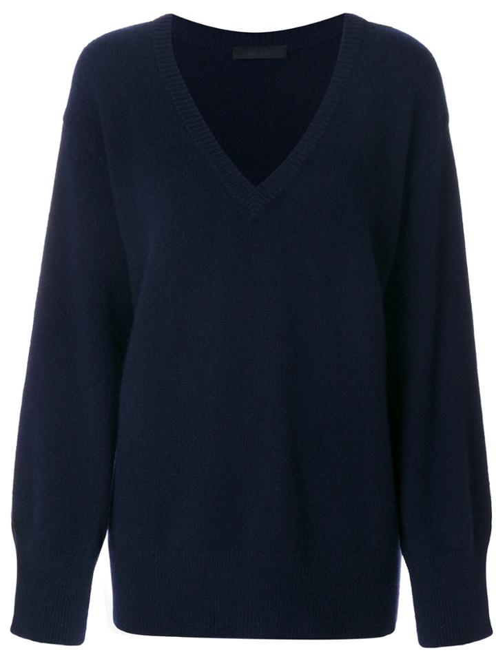 The Row Oversized V-neck Sweater - Blue